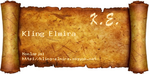 Kling Elmira névjegykártya